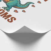 Two Moms Pride Dinosaur Vector T-Shirt Ontwerp_1 Cadeaupapier (Hoek)