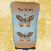 Two Monarch Butterflies Fall Colours Blue Orange Golfheadcover