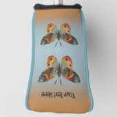 Two Monarch Butterflies Fall Colours Blue Orange Golfheadcover (Draai 90)