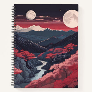 Two Moons Over The Mountains Spiral Bullet Journal Notitieboek
