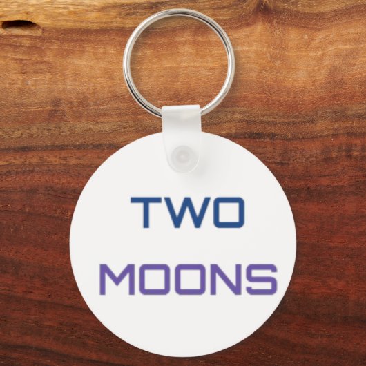 TWO MOONS Standaard Branded Circulaire Sleutelhang Sleutelhanger (Voorkant)