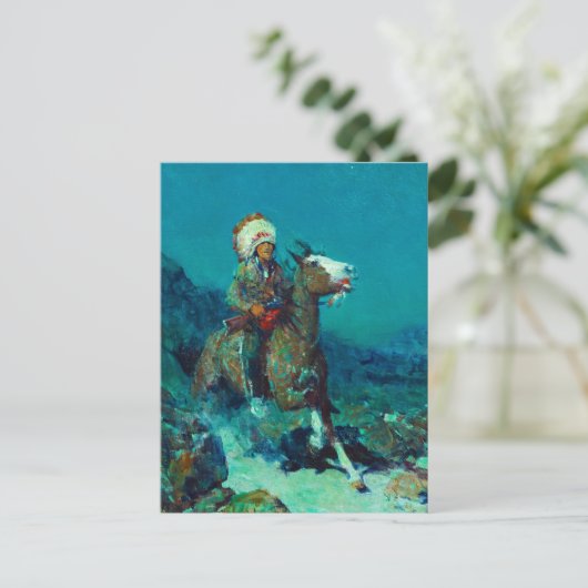 Two Moons van Frank Tenney Johnson Feestdagenkaart (Staand voorkant)