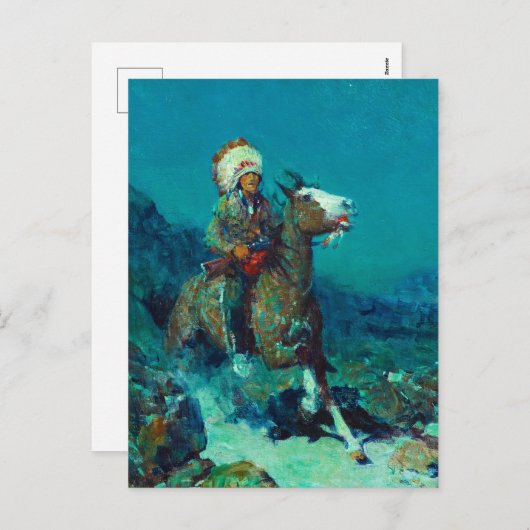 Two Moons van Frank Tenney Johnson Feestdagenkaart (Voorkant / Achterkant)