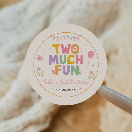 Two Much Fun 2de verhuizingspartij  Ronde Sticker