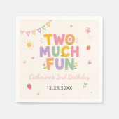 Two Much Fun 2de verjaardagsfeestje Servet (Voorkant)