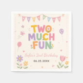 Two Much Fun 2de verjaardagsfeestje Servet (Voorkant)