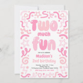 Two Much Fun Confetti Balloon 2nd Birthday Kaart (Voorkant)