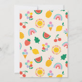 Two Much Fun Invite, Girls Second Birthday  Kaart (Achterkant)