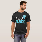 Two-Nado Schattige Tornado Theme 2e Verjaardagsjon T-shirt (Voorkant volledig)