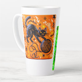 Two Neon Cat Latte Mok