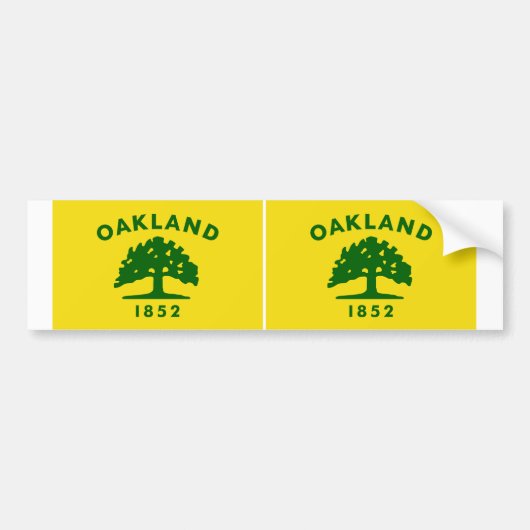 TWO Oakland, Californische vlag Bumpersticker (Voorkant)