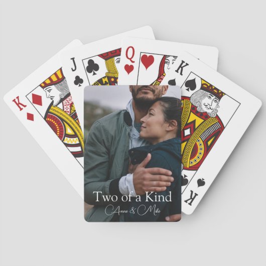 "Two of a Kind" Custom Photo Gift Pokerkaarten (Achterkant)