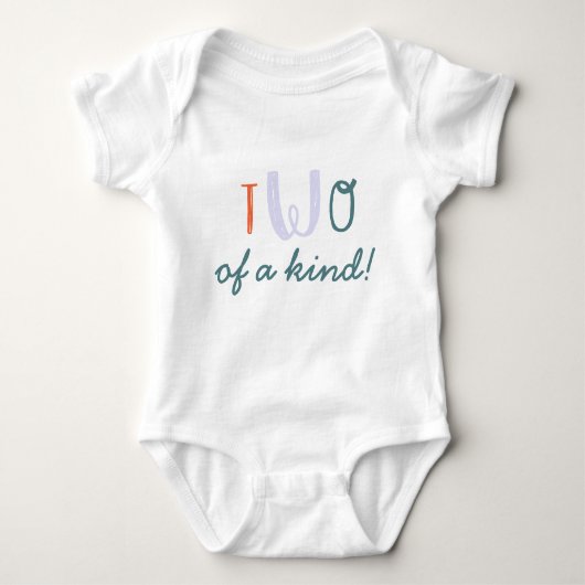 Two of a kind, tweeling baby baby groeien, 2e verj romper (Voorkant)