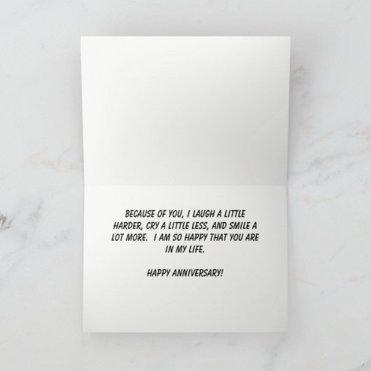 Two of Hearts Jubileum Kaart (Binnen)