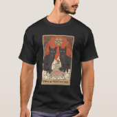 Two Of Pentacles Tarot Card Cat T-shirt (Voorkant)