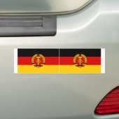 TWO Oost-Duitsland vlag Bumpersticker (Op auto)