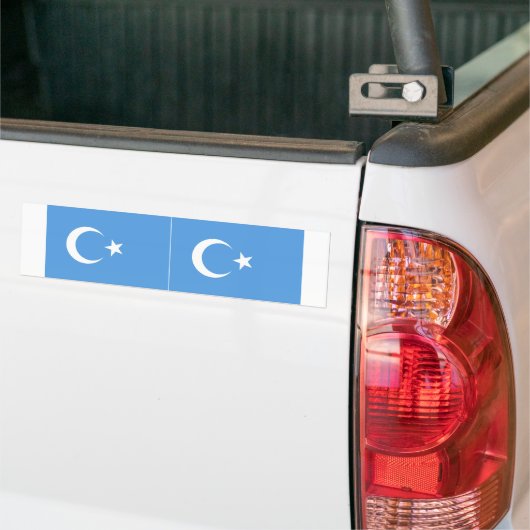 TWO Oost-Turkestan Oeigoerse vlag Bumpersticker (Op Truck)