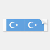 TWO Oost-Turkestan Oeigoerse vlag Bumpersticker (Voorkant)