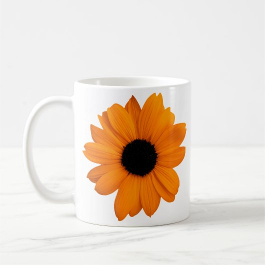 Two Orange Daisies and Your Name / Message Koffiemok (Links)