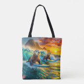 Two Otters Surfing Design van Rich AMeN Gill Tote Bag (Achterkant)