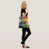 Two Otters Surfing Design van Rich AMeN Gill Tote Bag (Op model)