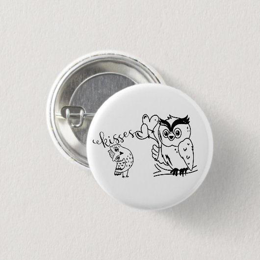 Two Owl  Ronde Button 3,2 Cm (Voorkant /achterkant)