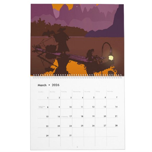 Two Page Art Calendar Kalender (Mar 2026)