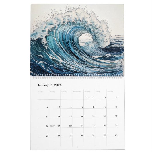 Two Page Art Calendar Kalender (Jan 2026)