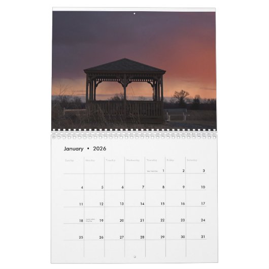 Two Page MediumCalendar, White Kalender (Jan 2026)