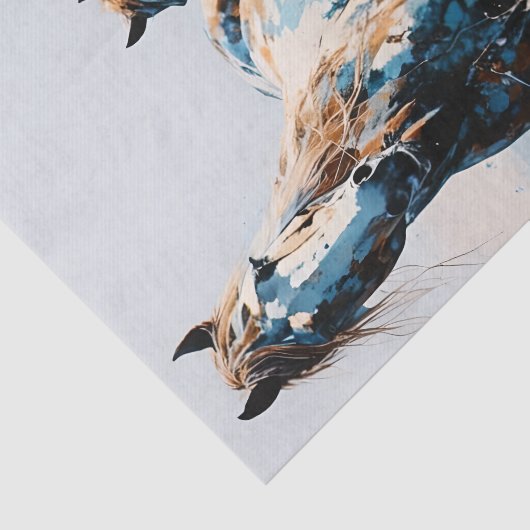 Two Paint Horses decoupage  Tissuepapier (Detail)