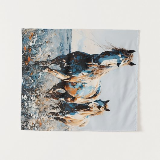 Two Paint Horses Wandkleed (Voorkant (horizontaal))