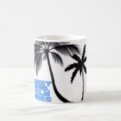 Two Palm Trees Wall Art | Tropical Minimalist Koffiemok (Center)
