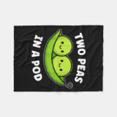 Two Peas In A D Cute Kawaii Funny  Fleece Deken (Voorkant (Horizontaal))