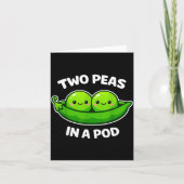 Two Peas In A D Cute Kawaii Funny  Kaart (Voorkant)
