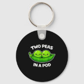 Two Peas In A D Cute Kawaii Funny  Sleutelhanger (Voorkant)