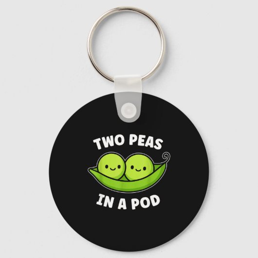 Two Peas In A D Cute Kawaii Funny Sleutelhanger (Voorkant)