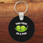 Two Peas In A D Cute Kawaii Funny Sleutelhanger (Voorkant)