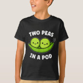 Two Peas In A D Cute Kawaii Funny T-shirt (Voorkant)
