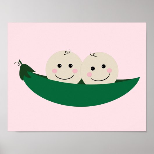 Two Peas in a Pod Twins Baby Poster (Voorkant)