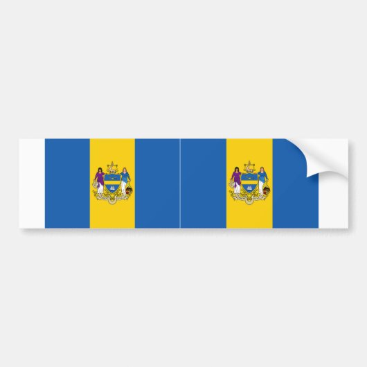Two Philadelphia Flags Bumpersticker (Voorkant)