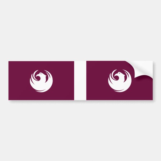 TWO Phoenix Flags Bumpersticker (Voorkant)