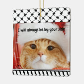 Two Photo Custom Text Keffiyeh Free Palestine Keramisch Ornament (Links)