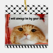 Two Photo Custom Text Keffiyeh Free Palestine Keramisch Ornament (Voorkant)