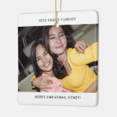 Two Photo Minimalist Best Friend Keramisch Ornament (Links)