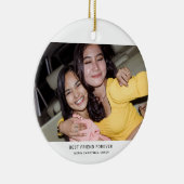 Two Photo Minimalist Best Friend Keramisch Ornament (Rechts)