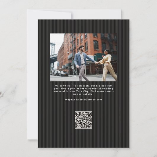 Two photo simple stylish script wedding save the date (Achterkant)