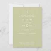 Two Photos Minimalist Floral Collage Wedding Save The Date (Achterkant)