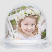 Two Photos Stylish Simple Christmas Sneeuwbol (Achterkant)