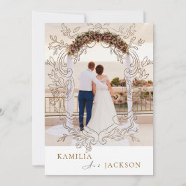 Two-Piece Modern Minimalist Folded Wedding  Kaart