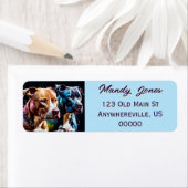 Two Pit Bull Terriers portrait Etiket (Insitu)